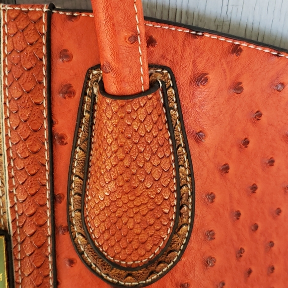 Orange Purse. SJS Handbag Woman Leather - Picture 8 of 16